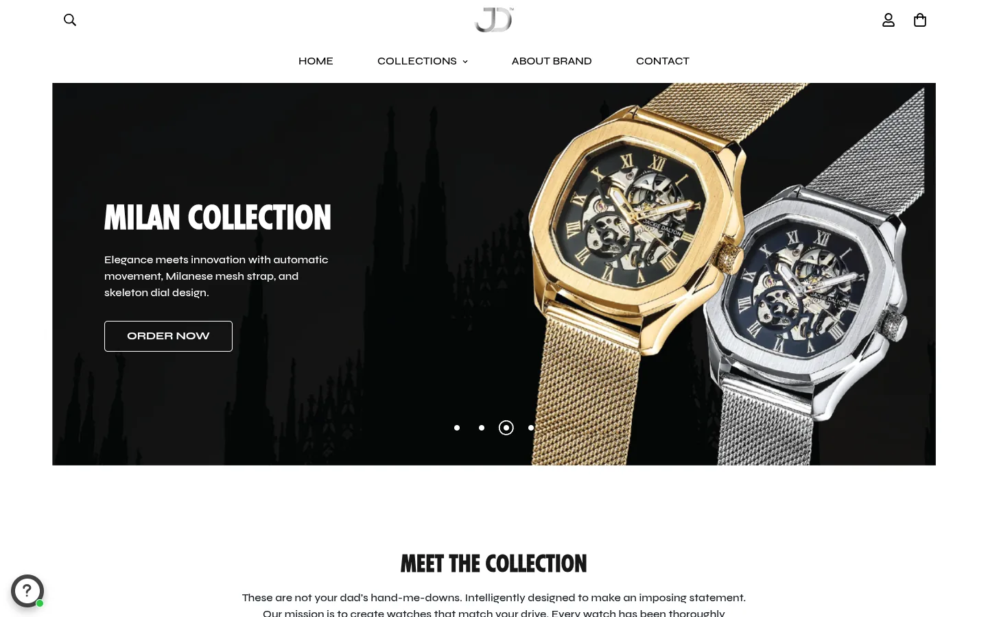 Jackie Dalton Shopify store homepage